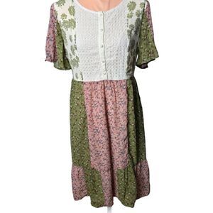 Piper & Scoot Patchwork Midi Dress